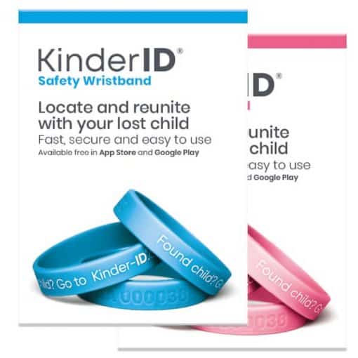 Kinder-ID produktpakke, i blå og rosa
