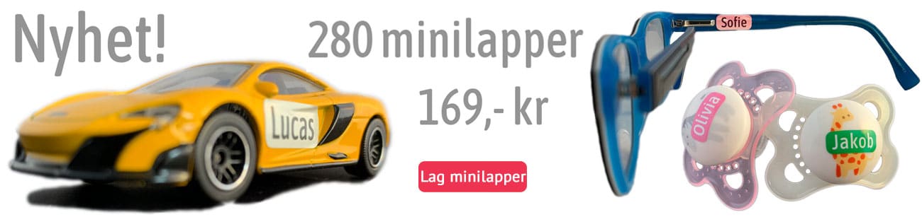Nyhet, 280 minilapper, kr 169,-