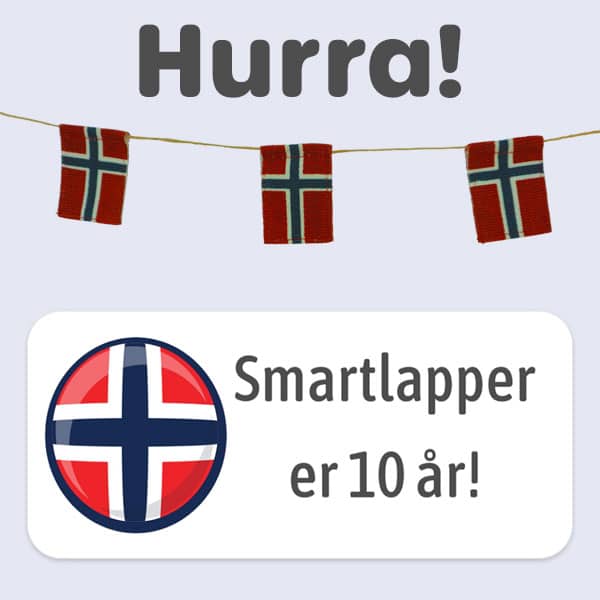 Smartlapper er 10 år. Smarte navnelapper til norske foreldre i ti år!